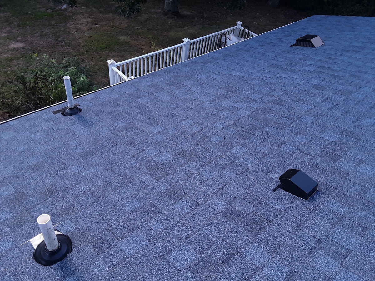 New roof plane with vent on Hopkinton RI storm damage restoration