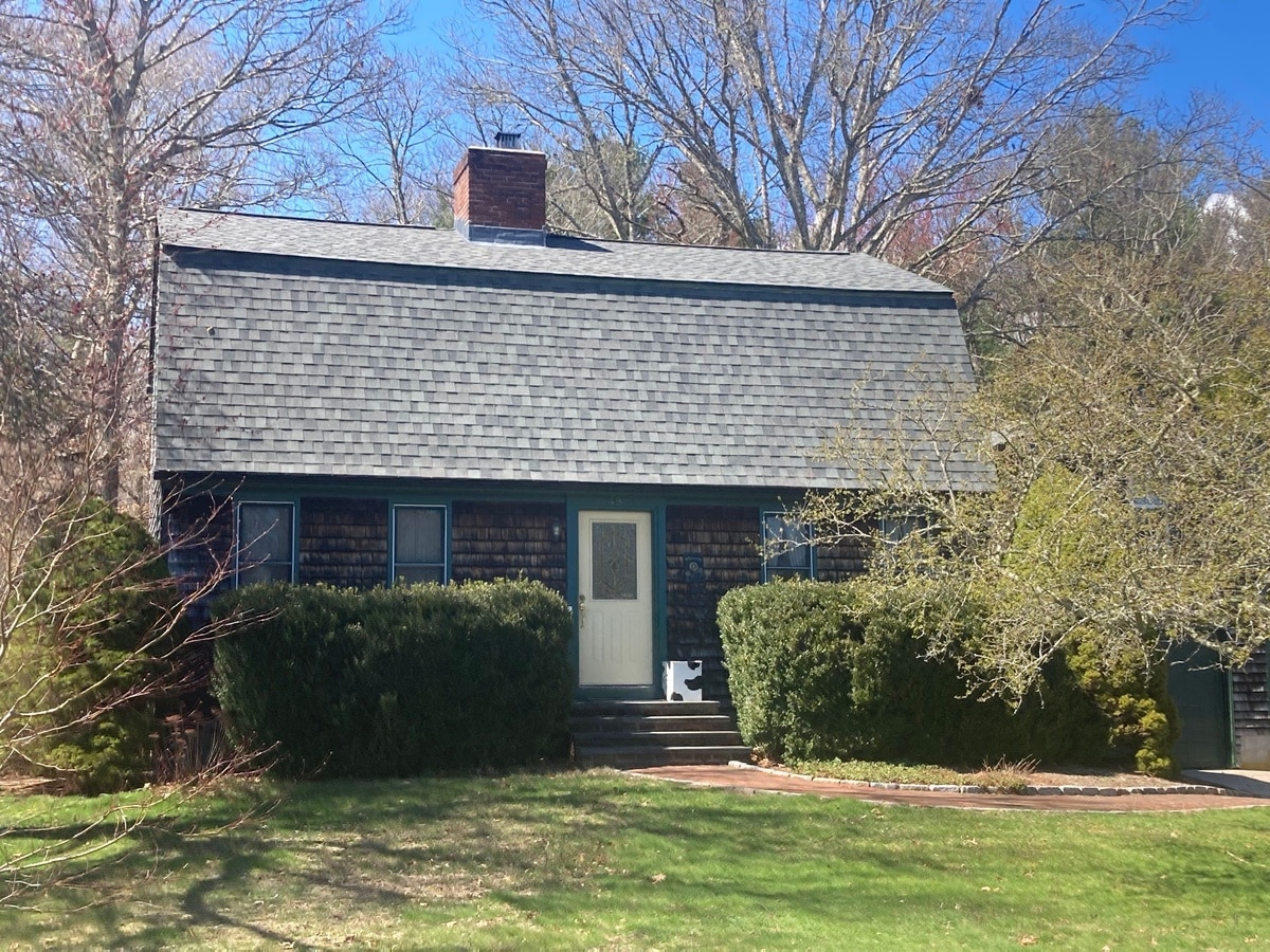 After — South Kingstown CertainTeed Landmark Colonial Slate Roof, Chimney and Seamless Gutters