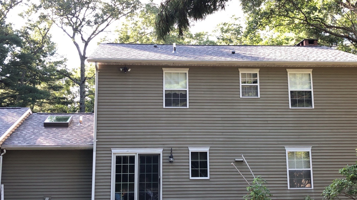 Rear view Landmark PRO Colonial Slate roof West Greenwich RI