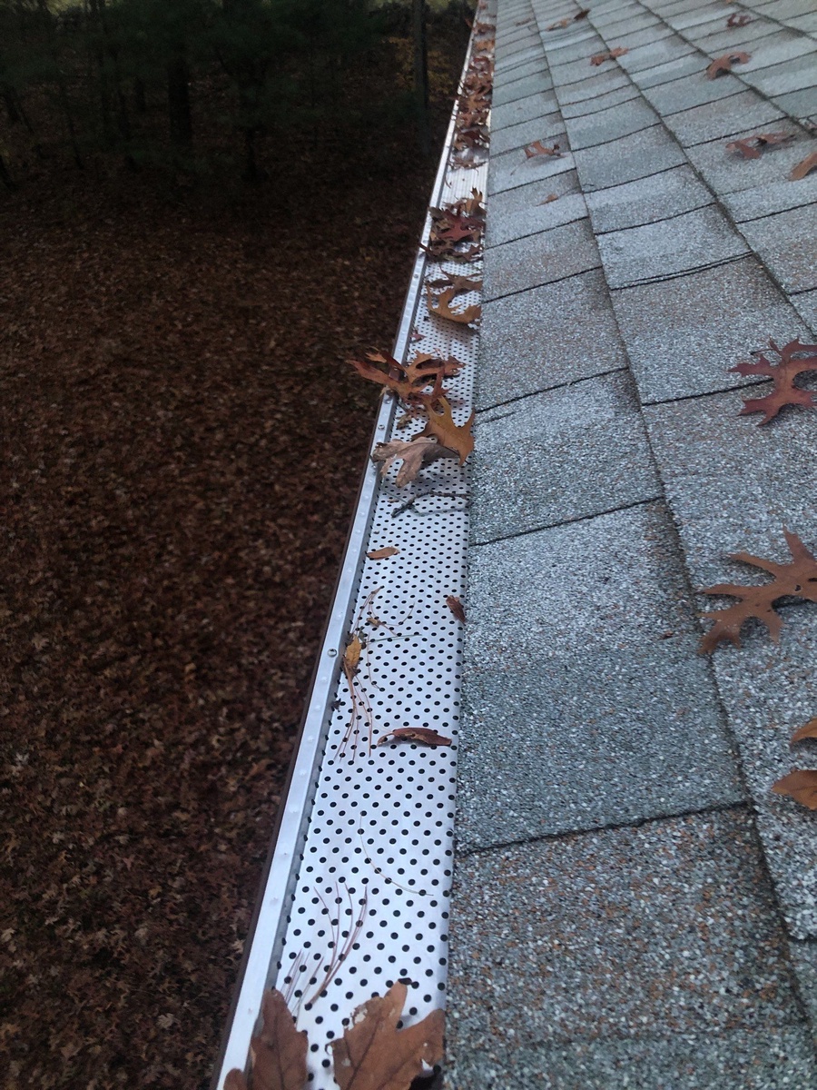Gutter leaf guard installed on East Greenwich RI home