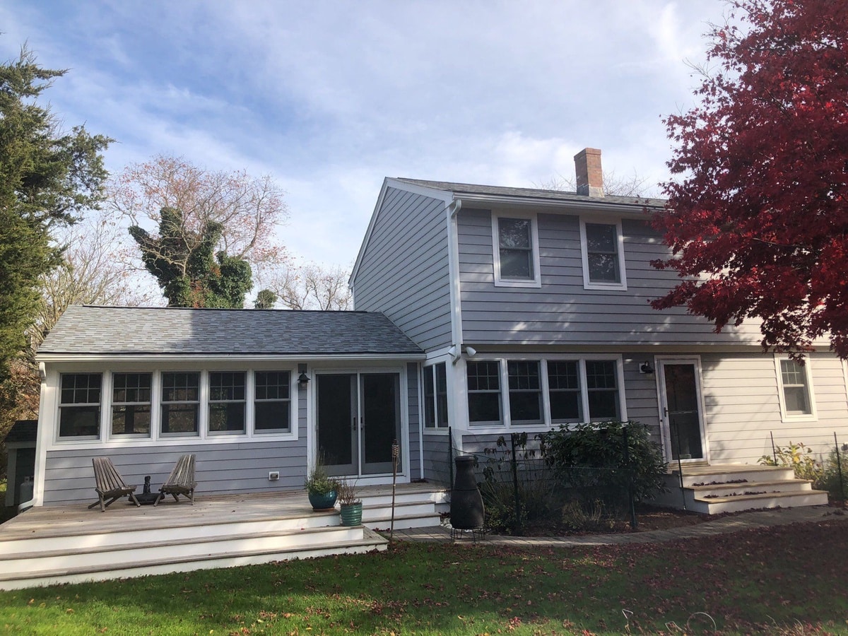 Completed Everlast siding and Duration roof on South Kingstown colonial