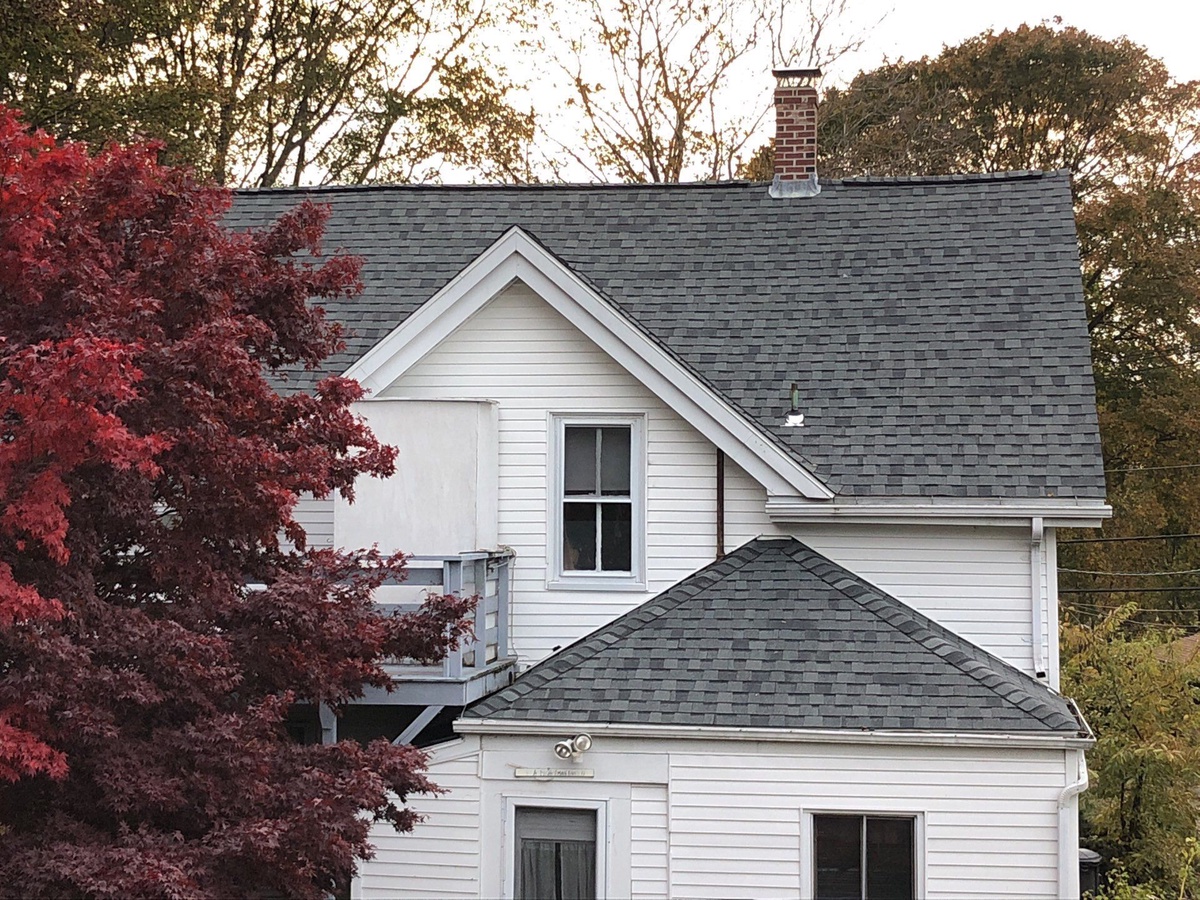 New Plywood Deck and CertainTeed Landmark Shingles in Granite Gray — A Jamestown, RI Roof Replacement