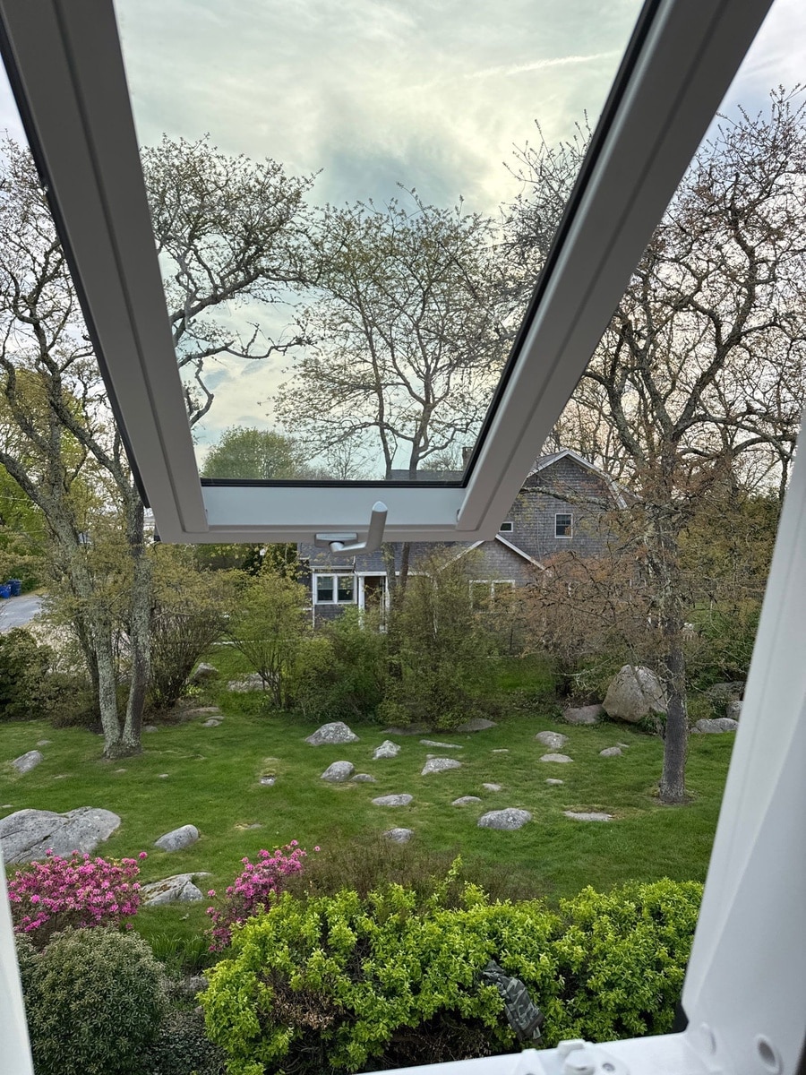 VELUX roof window opening to backyard, Charlestown