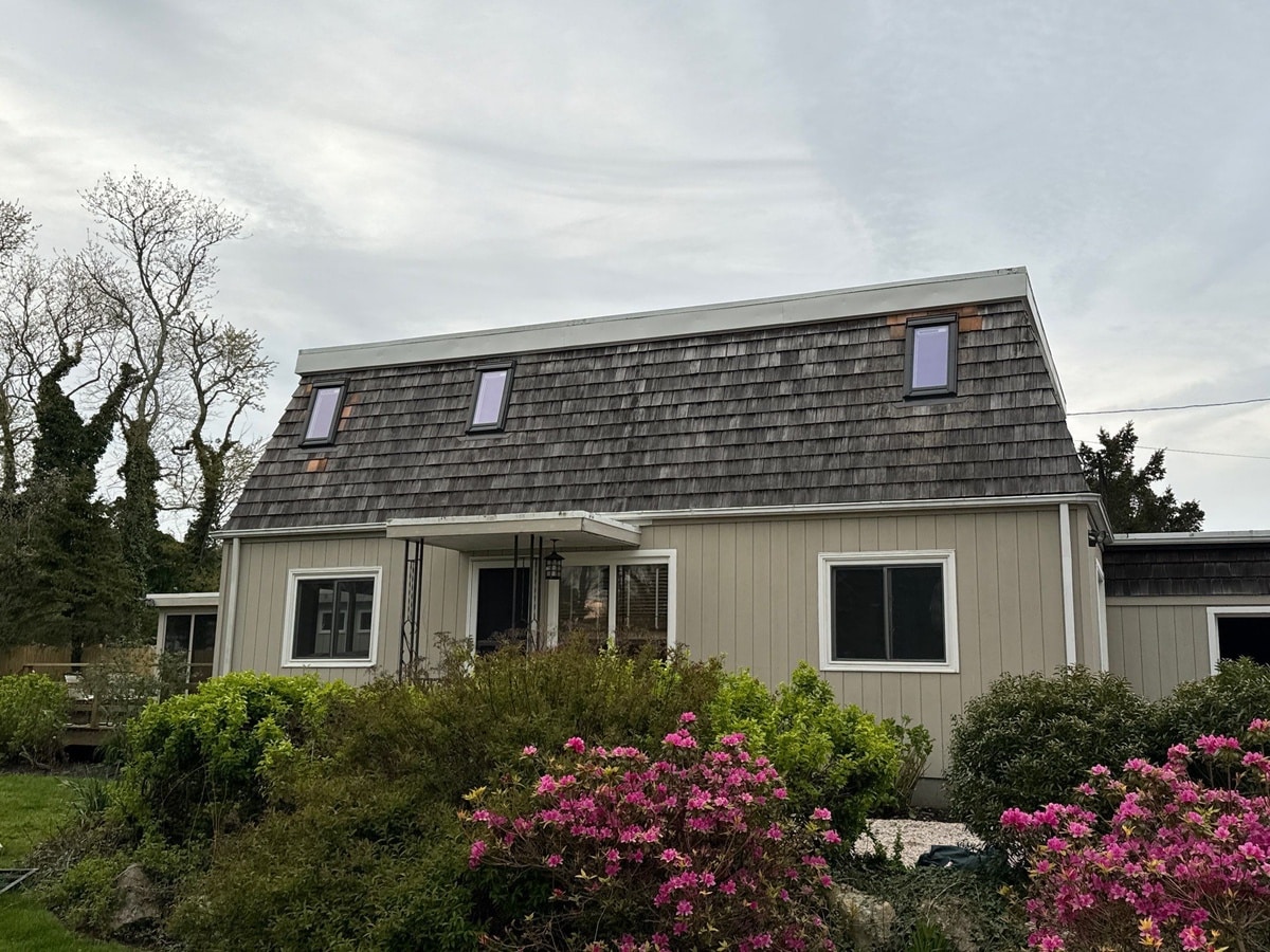 After — Charlestown, RI Storm Damage Restoration: VELUX Roof Windows Installed on Bay Street