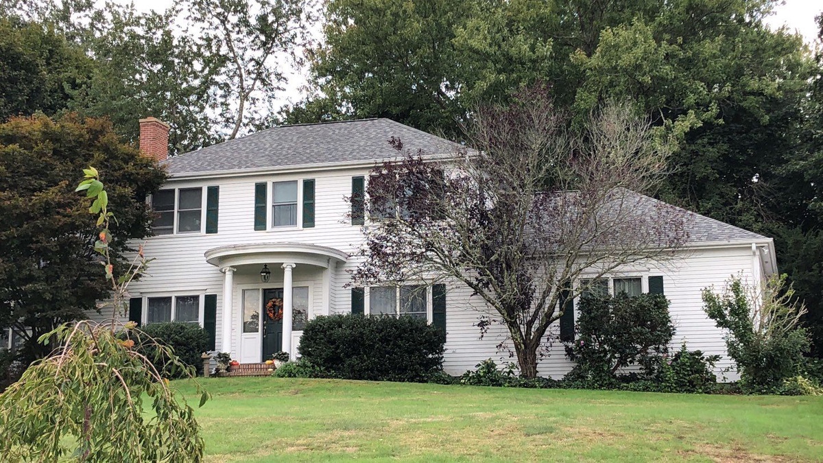 North Kingstown RI colonial after wind storm roof replacement