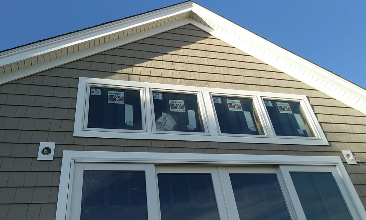 Everlast shake siding and window-band gable detail, Warwick