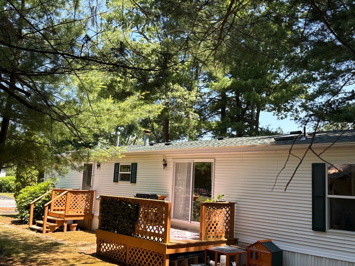 Coventry RI home with new Evergreen roof from back deck