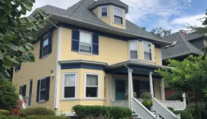 Roof replacement in Providence, RI — CertainTeed Landmark PRO (Colonial Slate) with new plywood decking over spaced sheathing