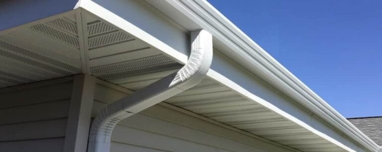 Seamless gutter installation by Pinnacle Roofing and Skylights