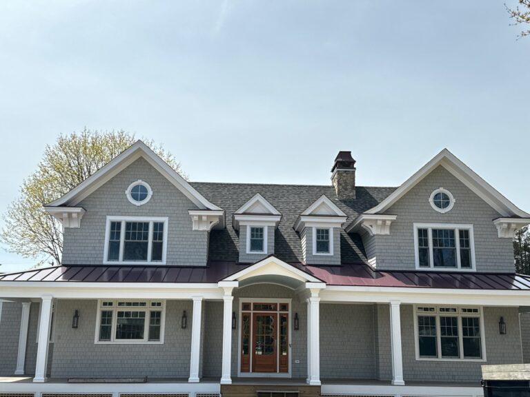 Metal roof installation example by Pinnacle Roofing in Rhode Island