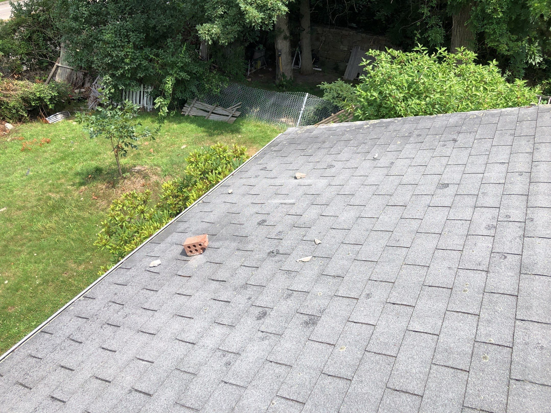 Aerial roof plane, Exeter storm damage assessment