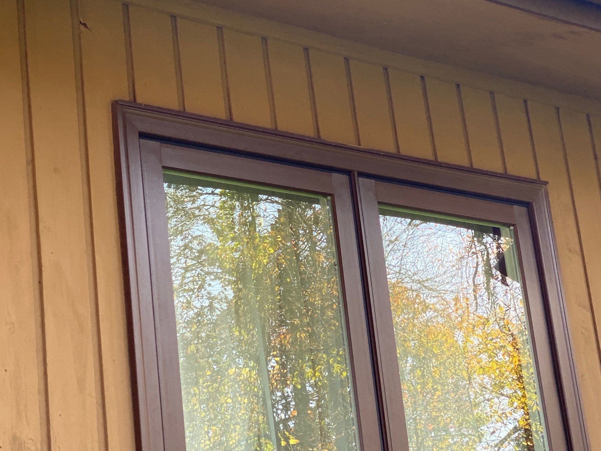 Exterior window detail, Narragansett storm damage restoration