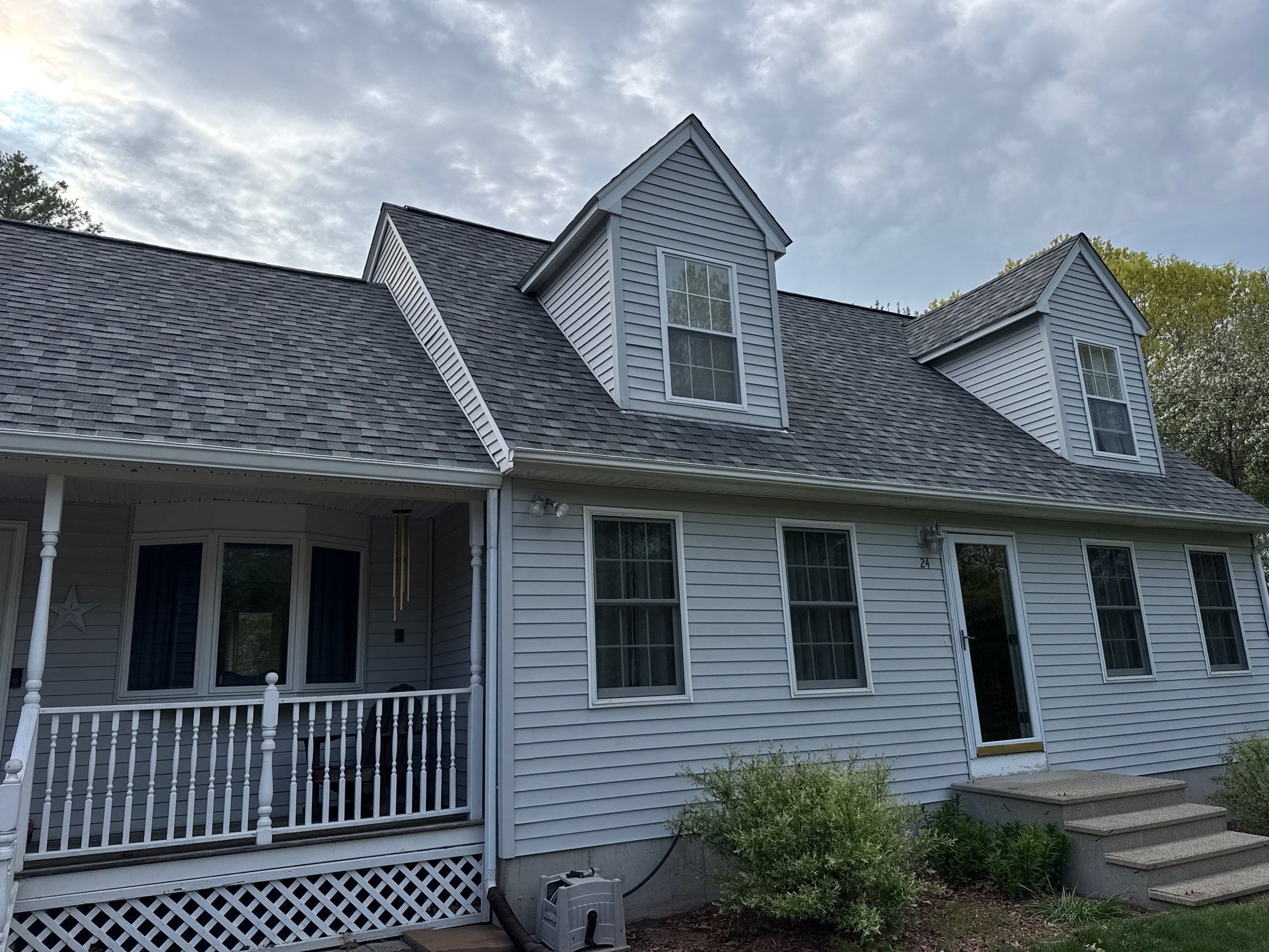 Richmond RI Storm Damage Restoration — CertainTeed Landmark Georgetown Gray Cape Reroof