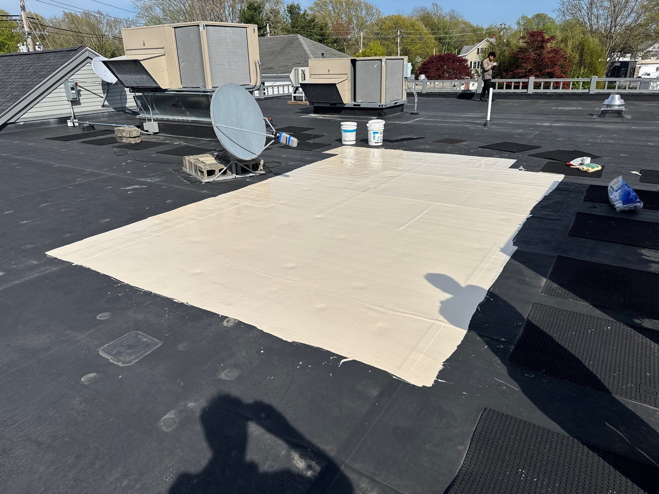 Barrington, RI Commercial Roof Repair — Silicone Coating Restoration for a Flat Roof
