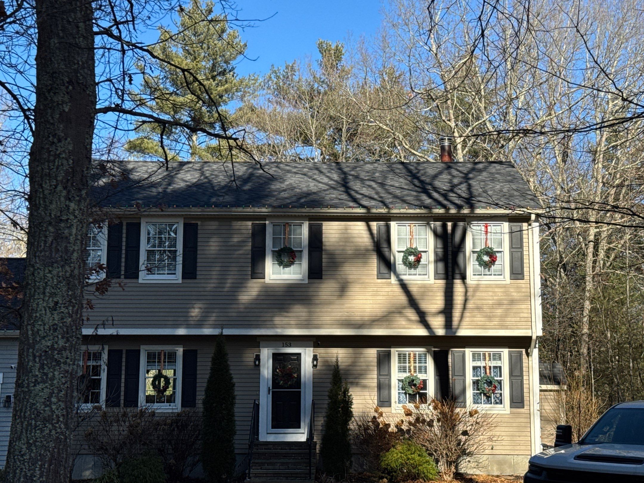 After — Glocester, RI Roof Replacement — CertainTeed Landmark in Moire Black