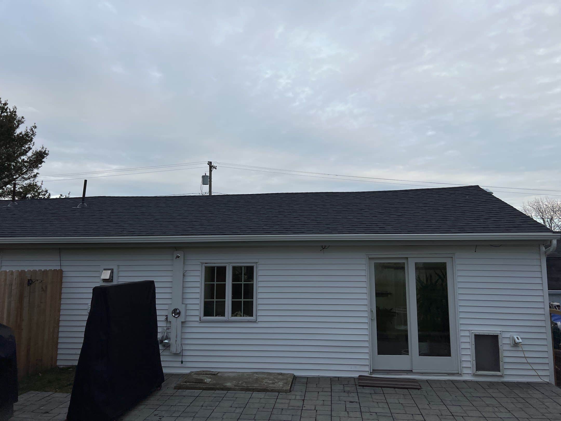 rear roofline of finished ranch, portsmouth