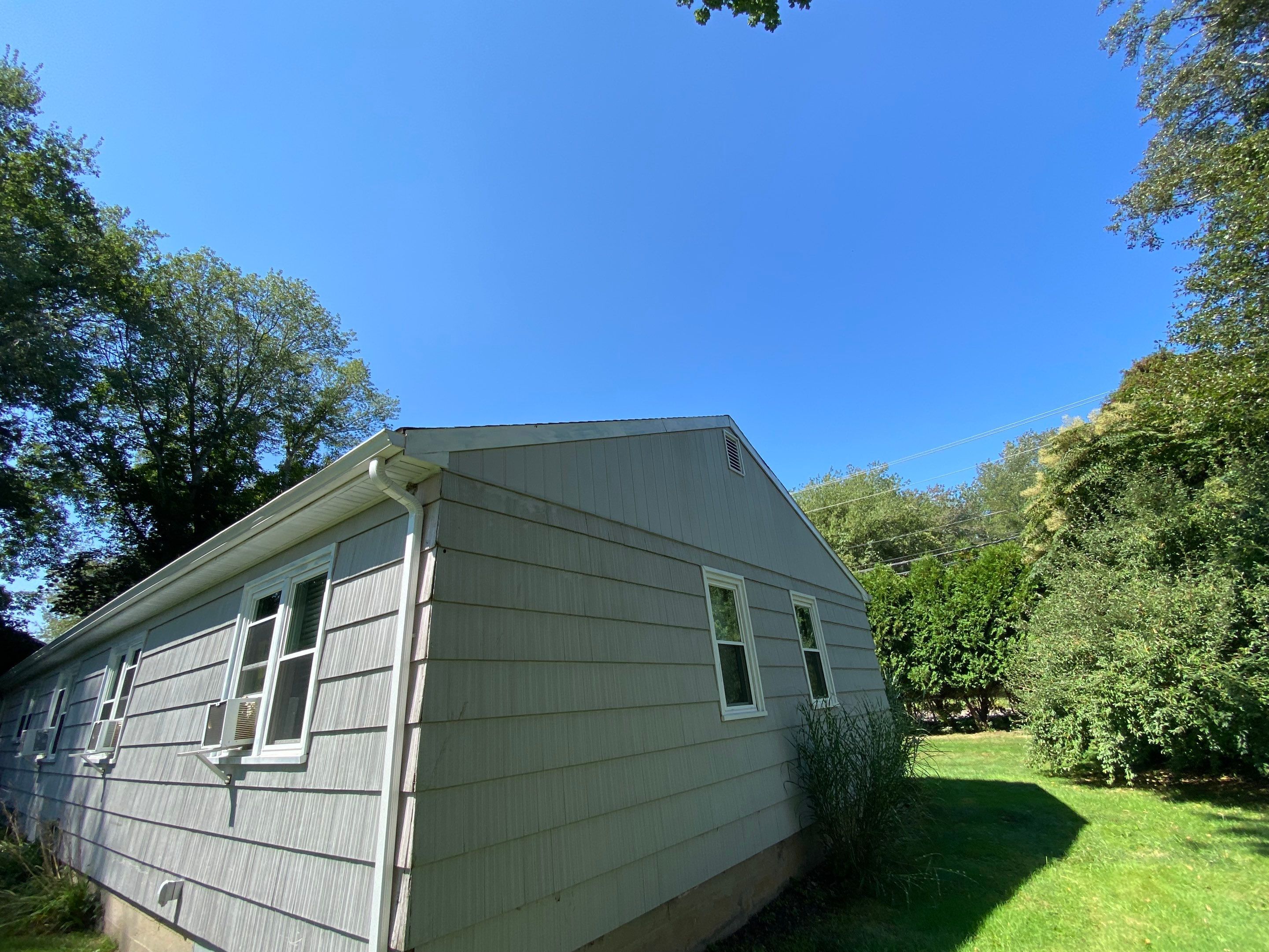 Finished roofline, side elevation, Saunderstown
