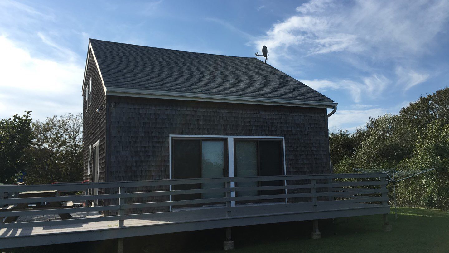 After — New Shoreham Roofing on Block Island — CertainTeed Landmark in Cobblestone Gray