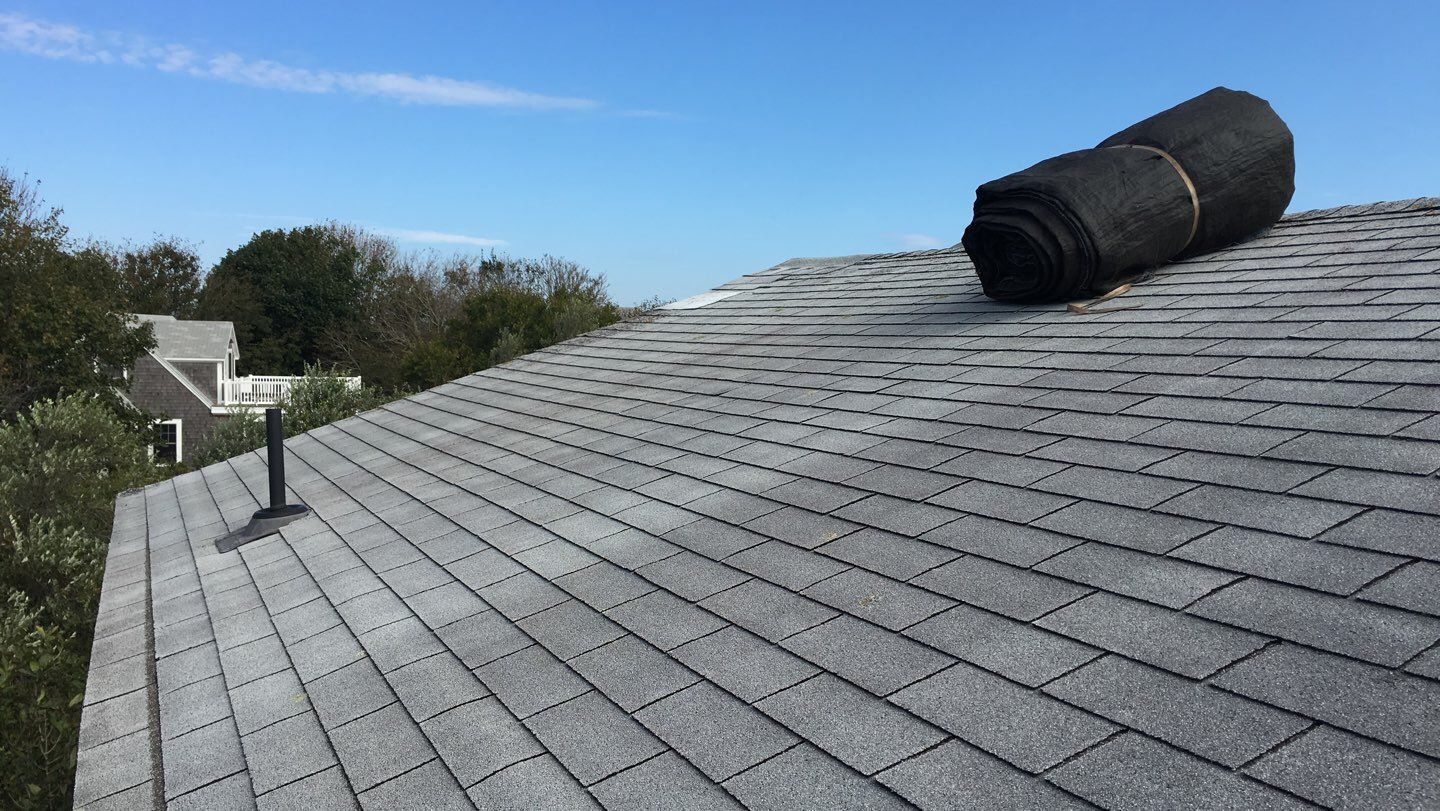 Completed new roof, wide view, New Shoreham