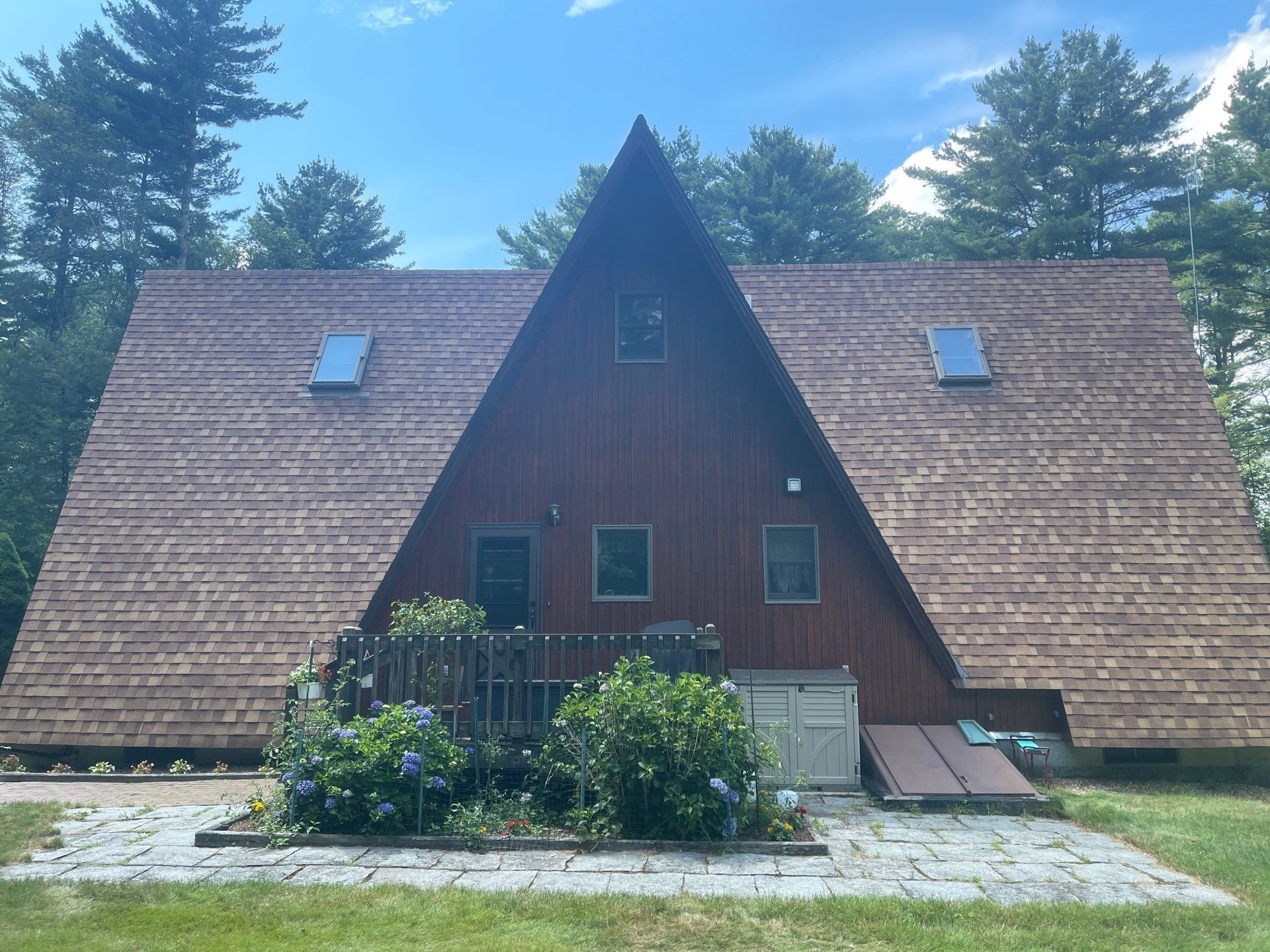After — Clayville Skylight Installation — Bringing Daylight Into an A-Frame Cabin