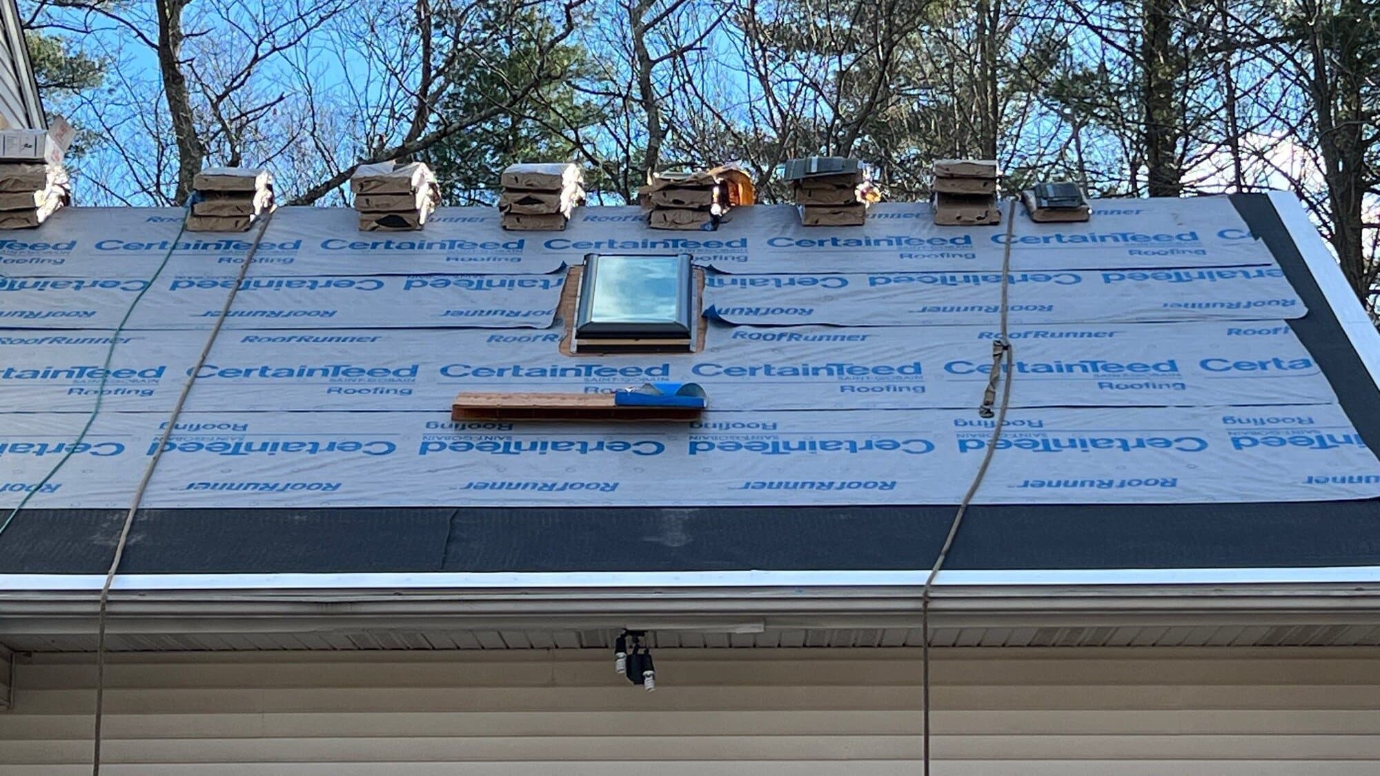 Natural light pours in through the new skylight
