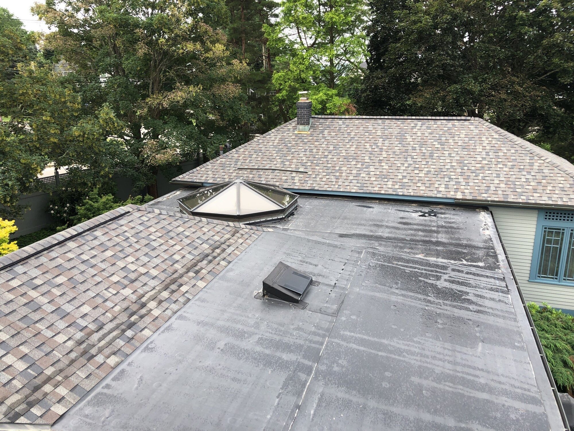 Finished low-slope commercial roof membrane