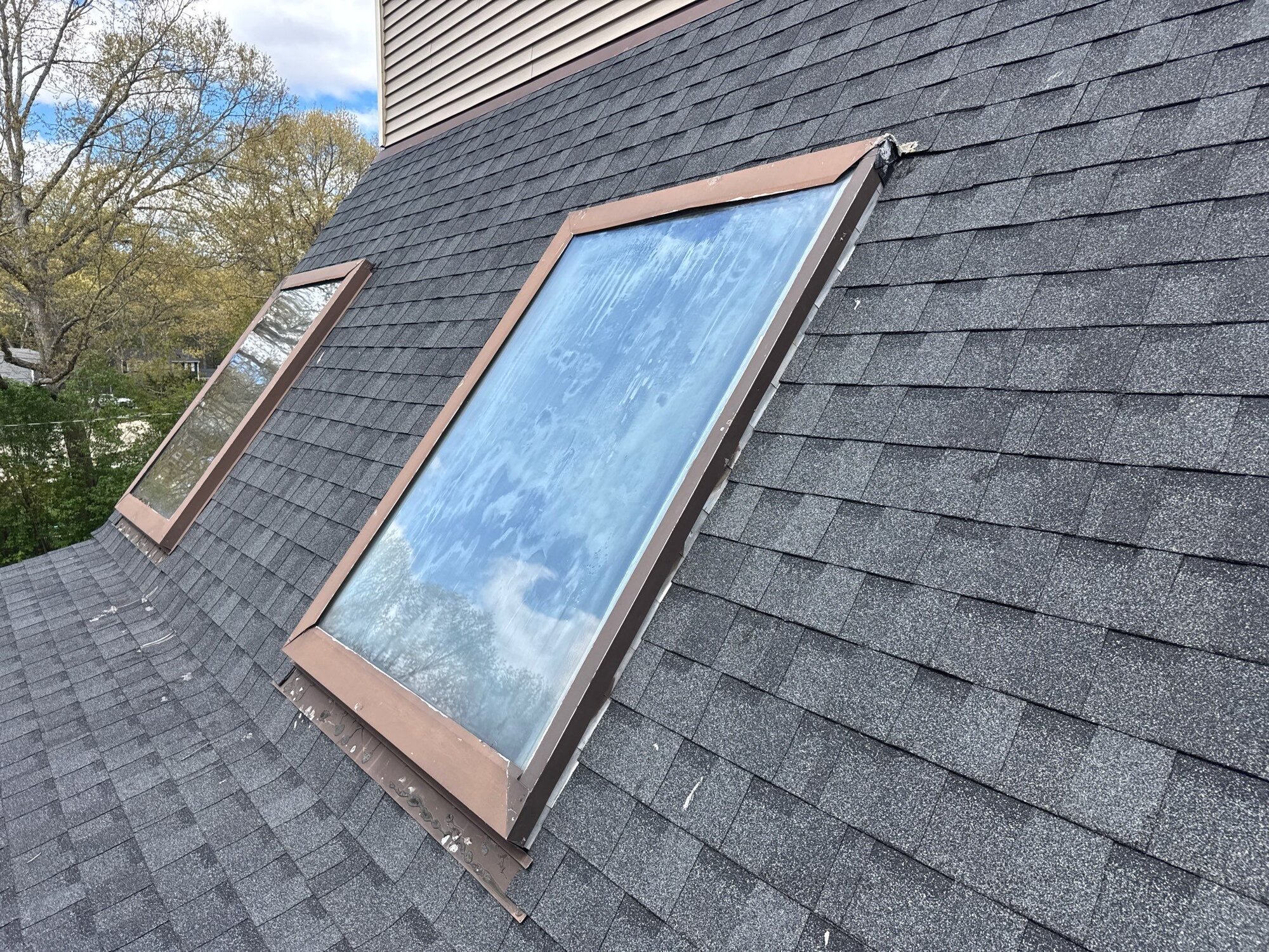 Coventry, RI Skylights: Deck-Mounted Skylight Install on a Cathedral-Ceiling Home