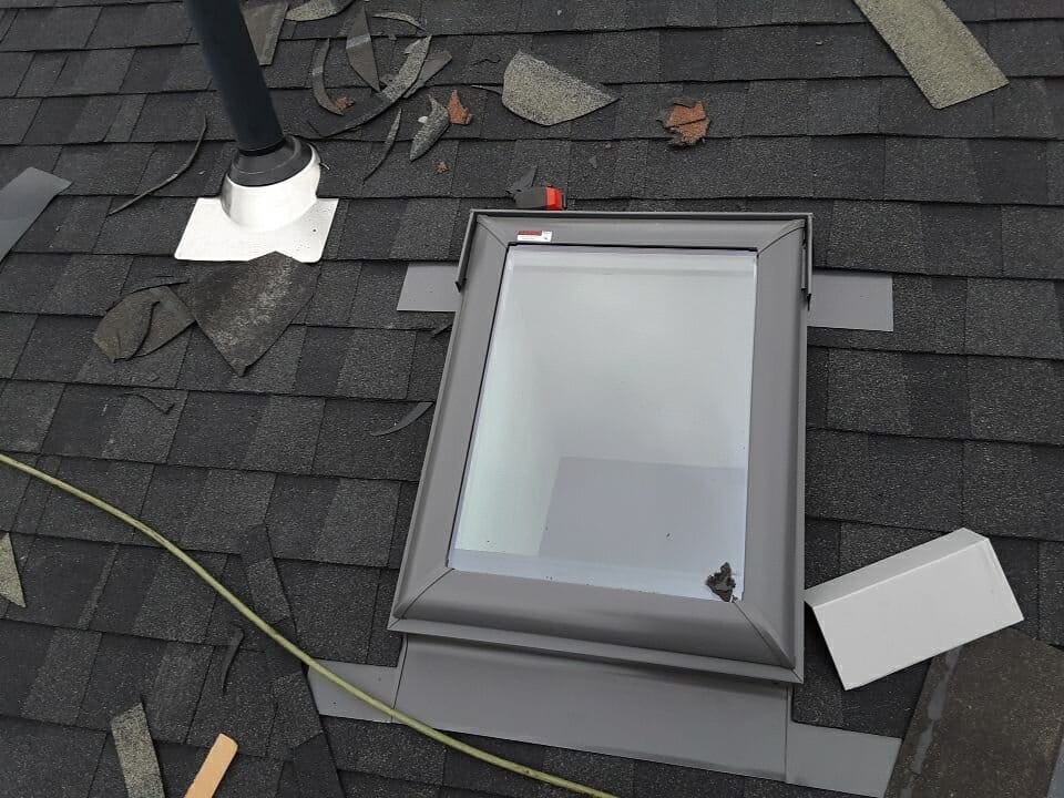 After — West Warwick, RI Skylights: Deck-Mounted Skylight Installation During a Full Re-Roof