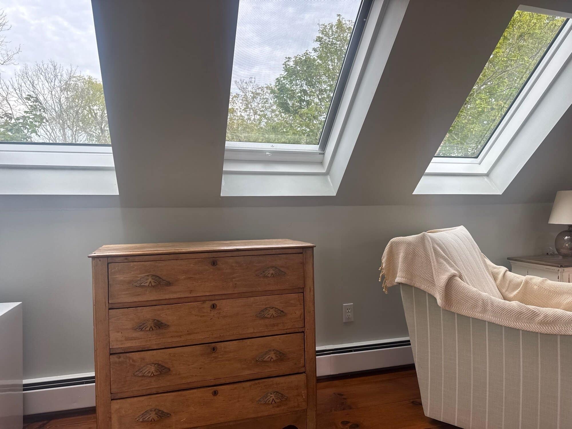 After — Middletown, RI Skylights: Roof-Window Skylights Brighten a Coastal Cedar-Shingle Home