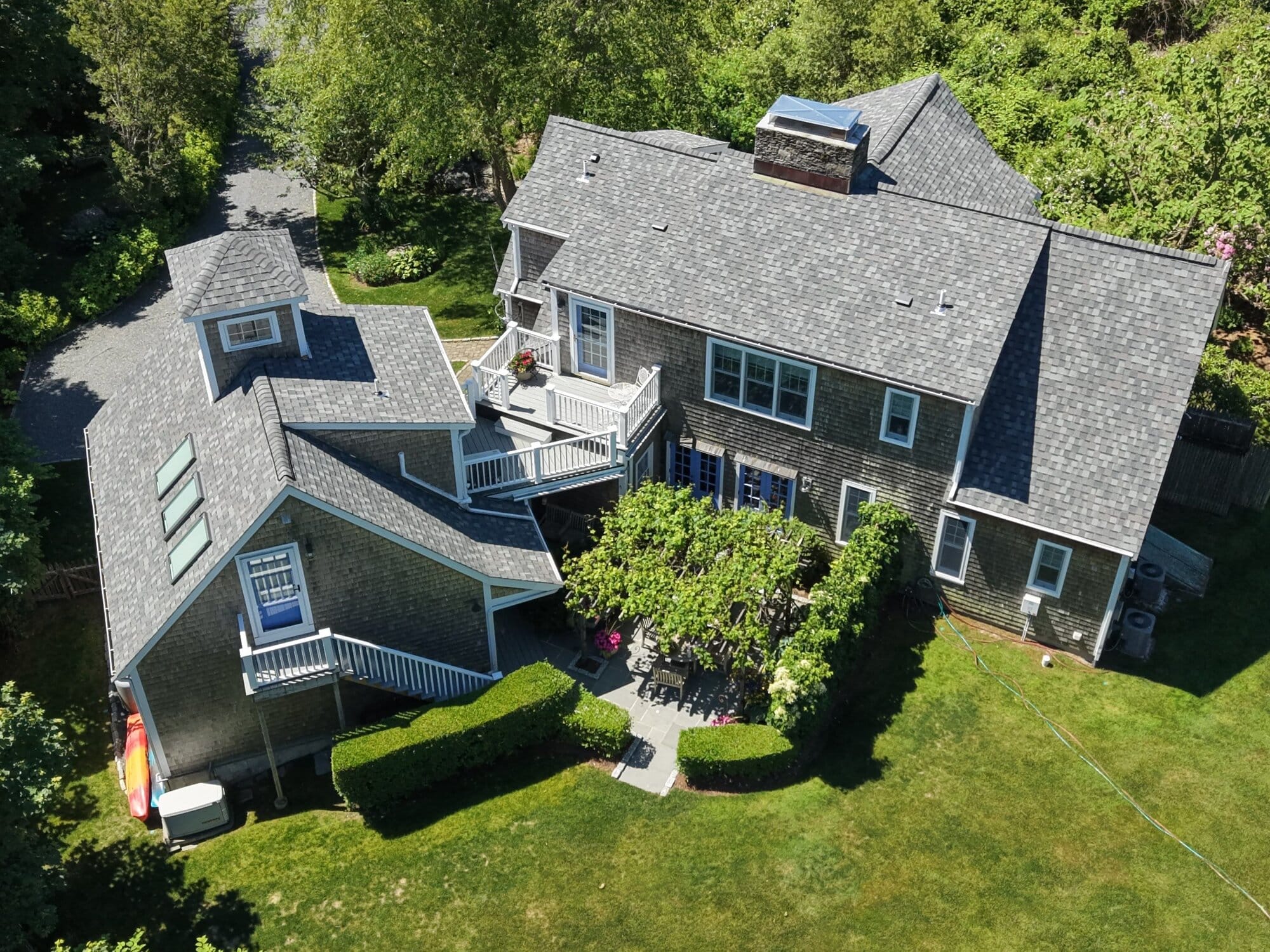 Middletown, RI Skylights: Roof-Window Skylights Brighten a Coastal Cedar-Shingle Home