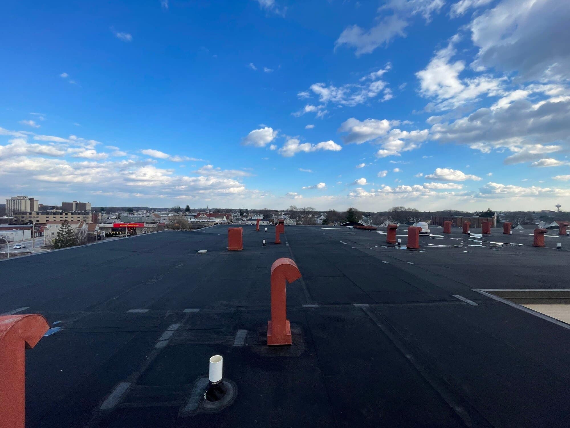 Finished low-slope commercial roof membrane