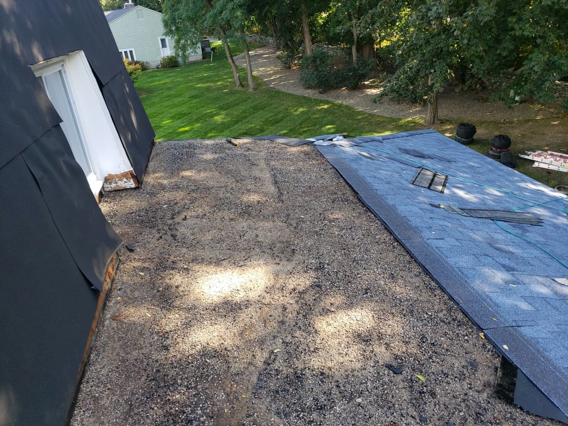 Low-Slope Modified-Bitumen Flat Roof Replacement in Warren, RI