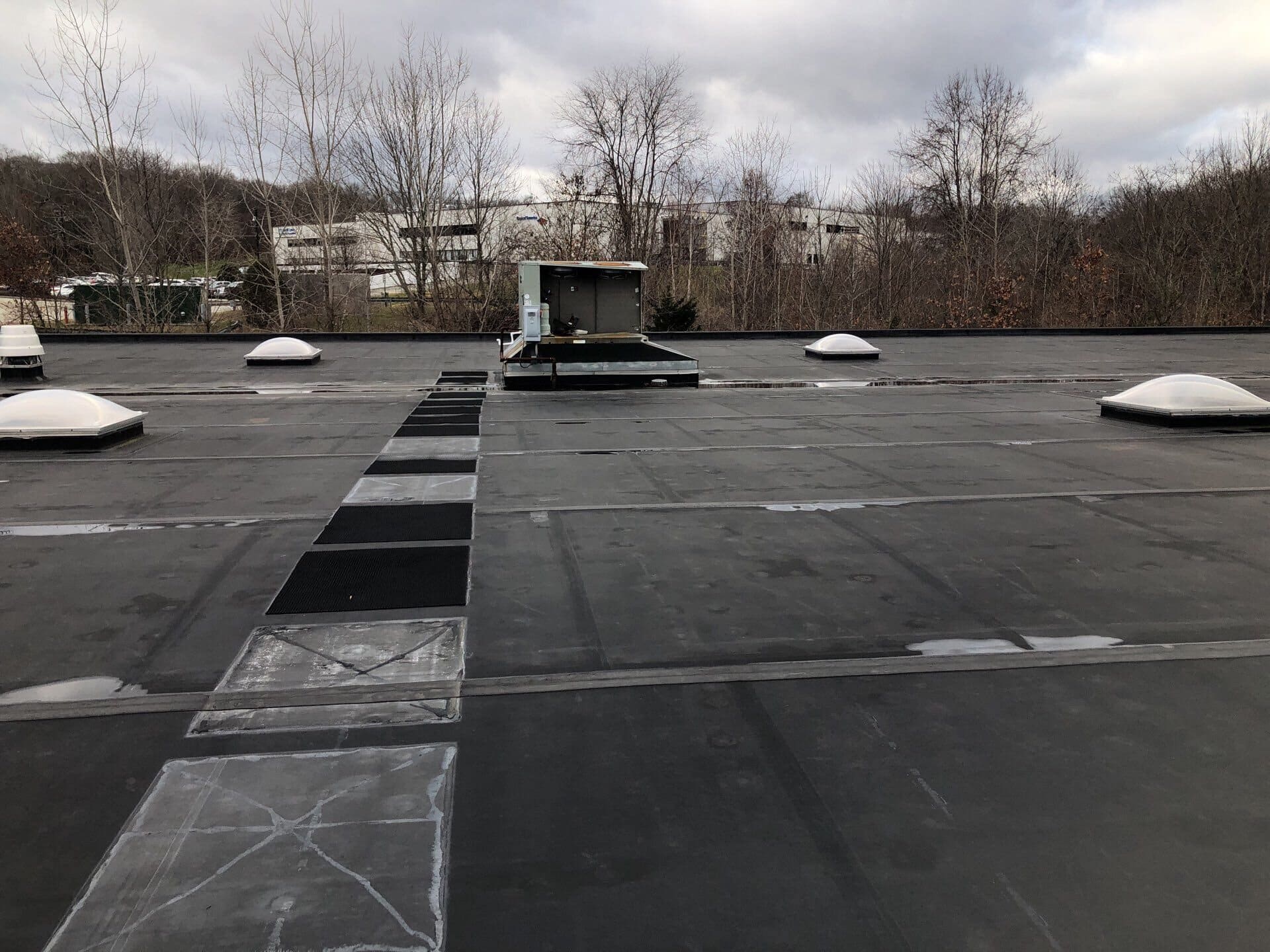 Lincoln, RI Commercial Roofing — Fully-Adhered EPDM Roof on George Washington Hwy