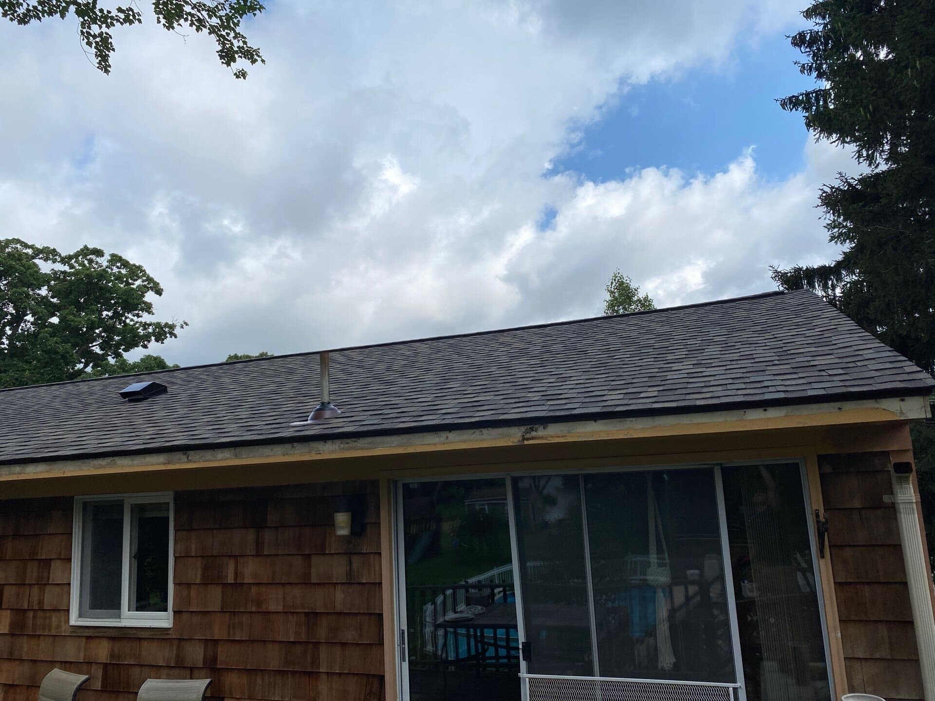 Balanced intake at the eaves completes the ventilation system