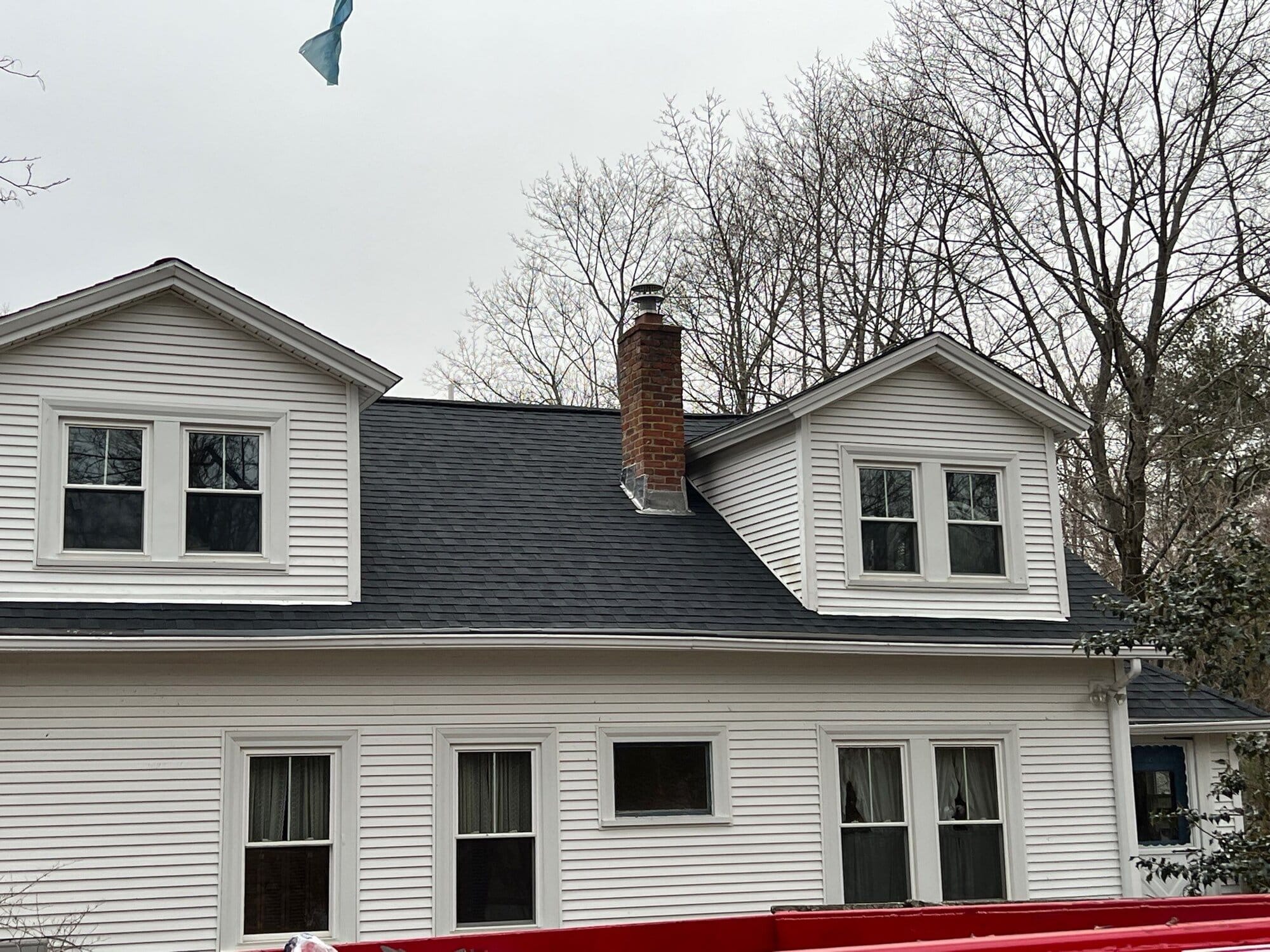 Balanced intake at the eaves completes the ventilation system