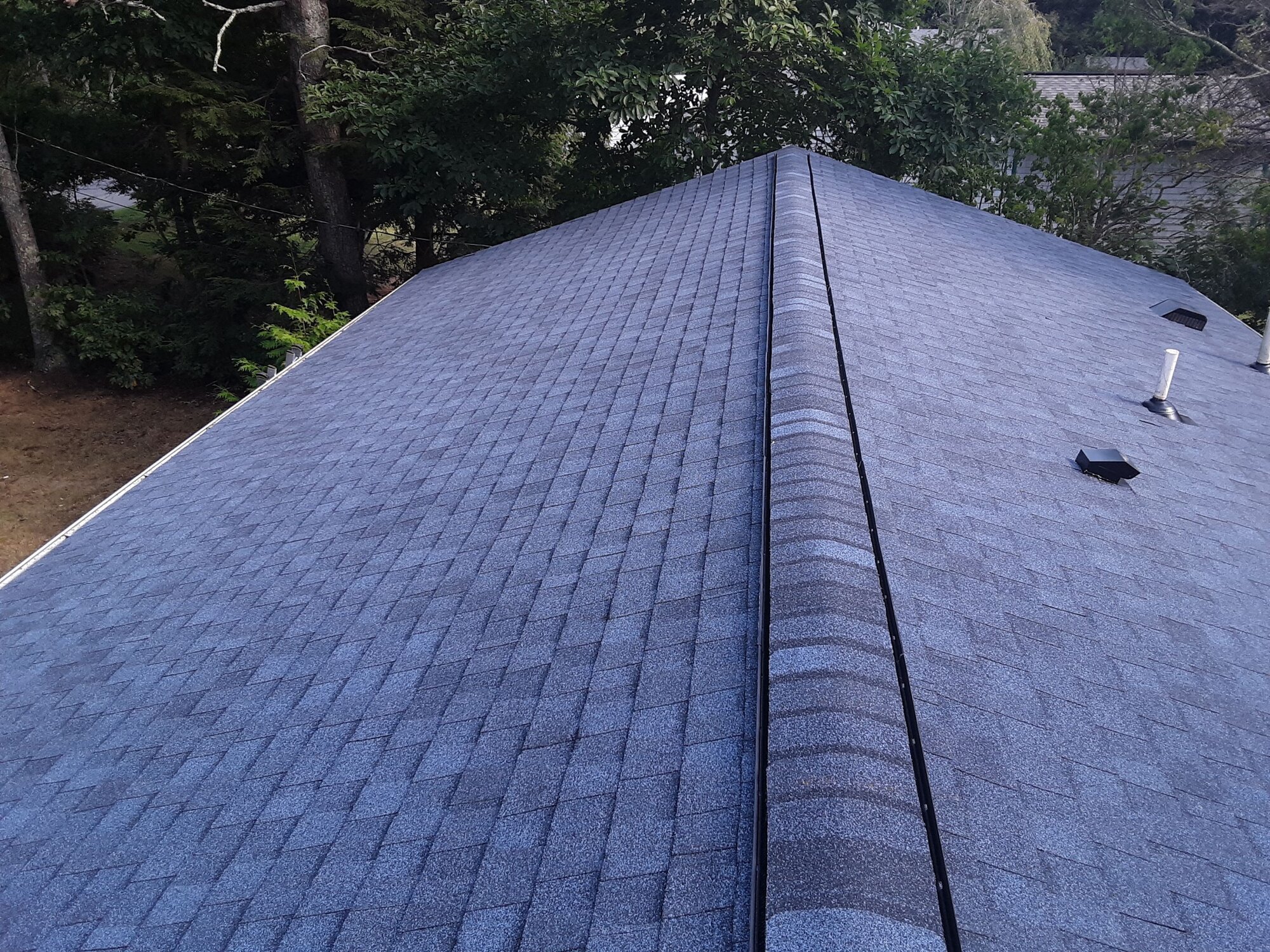 After — Hopkinton, RI Roof Replacement: Ridge Vent Ventilation Built for Winter Ice Dams and Moisture