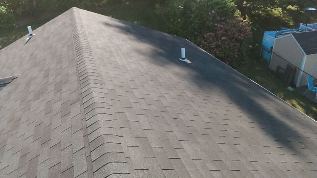 After — Middletown RI Roof Replacement with Georgetown Gray Attic Ventilation