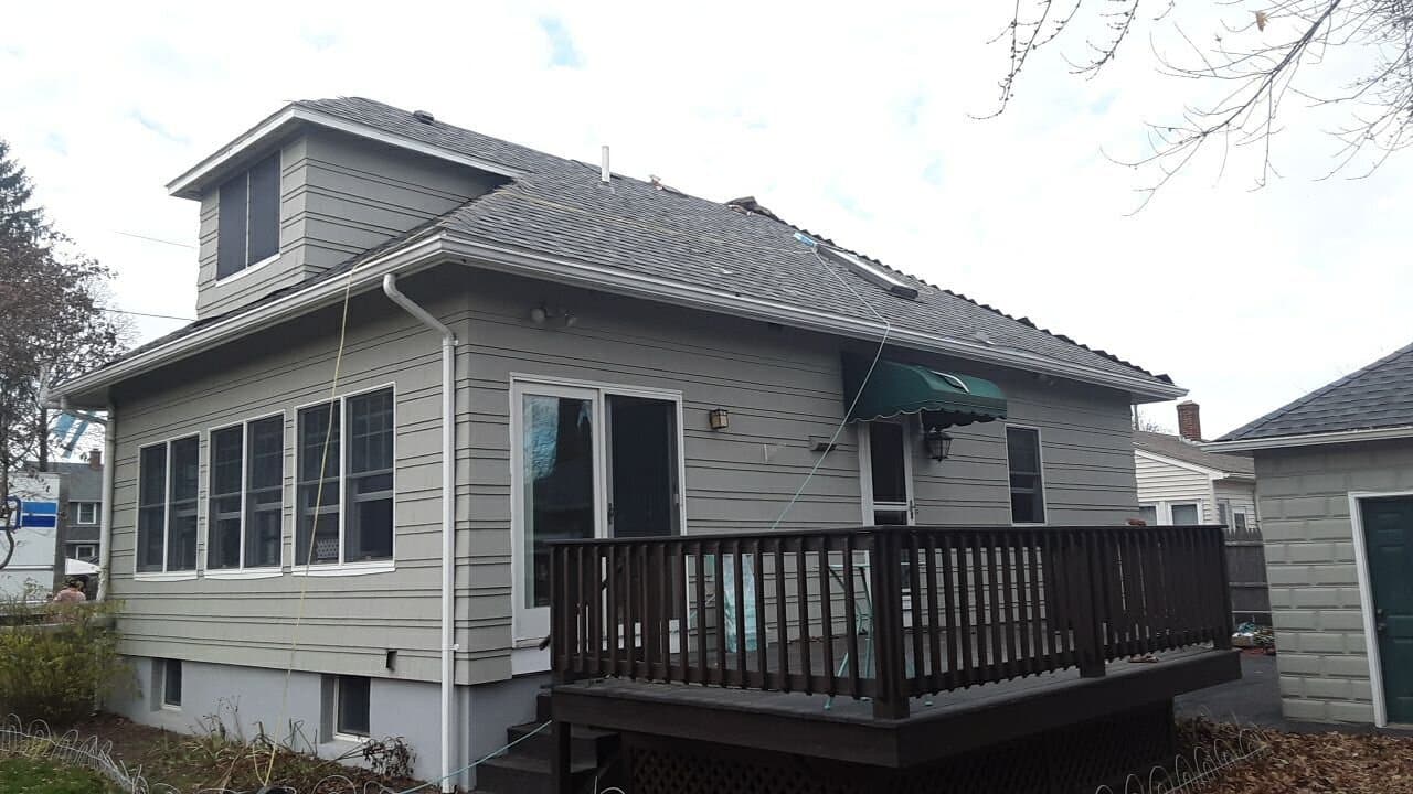 After — East Providence RI Roof Replacement with Colonial Slate Attic Ventilation