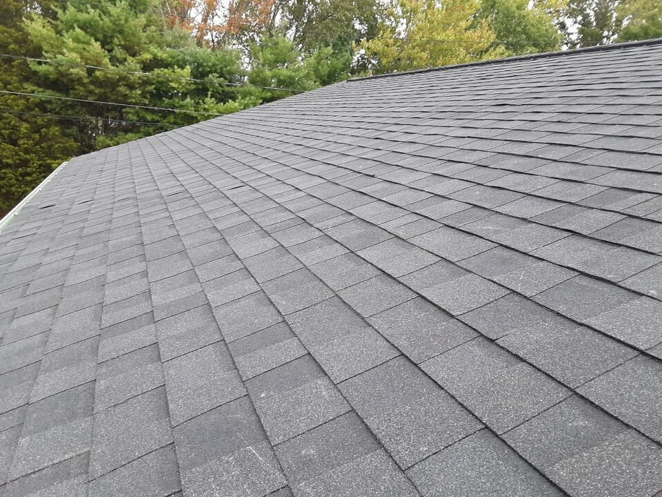 After — West Warwick, RI Roof Replacement: A Charcoal Black Roof Built to Beat Summer Attic Heat