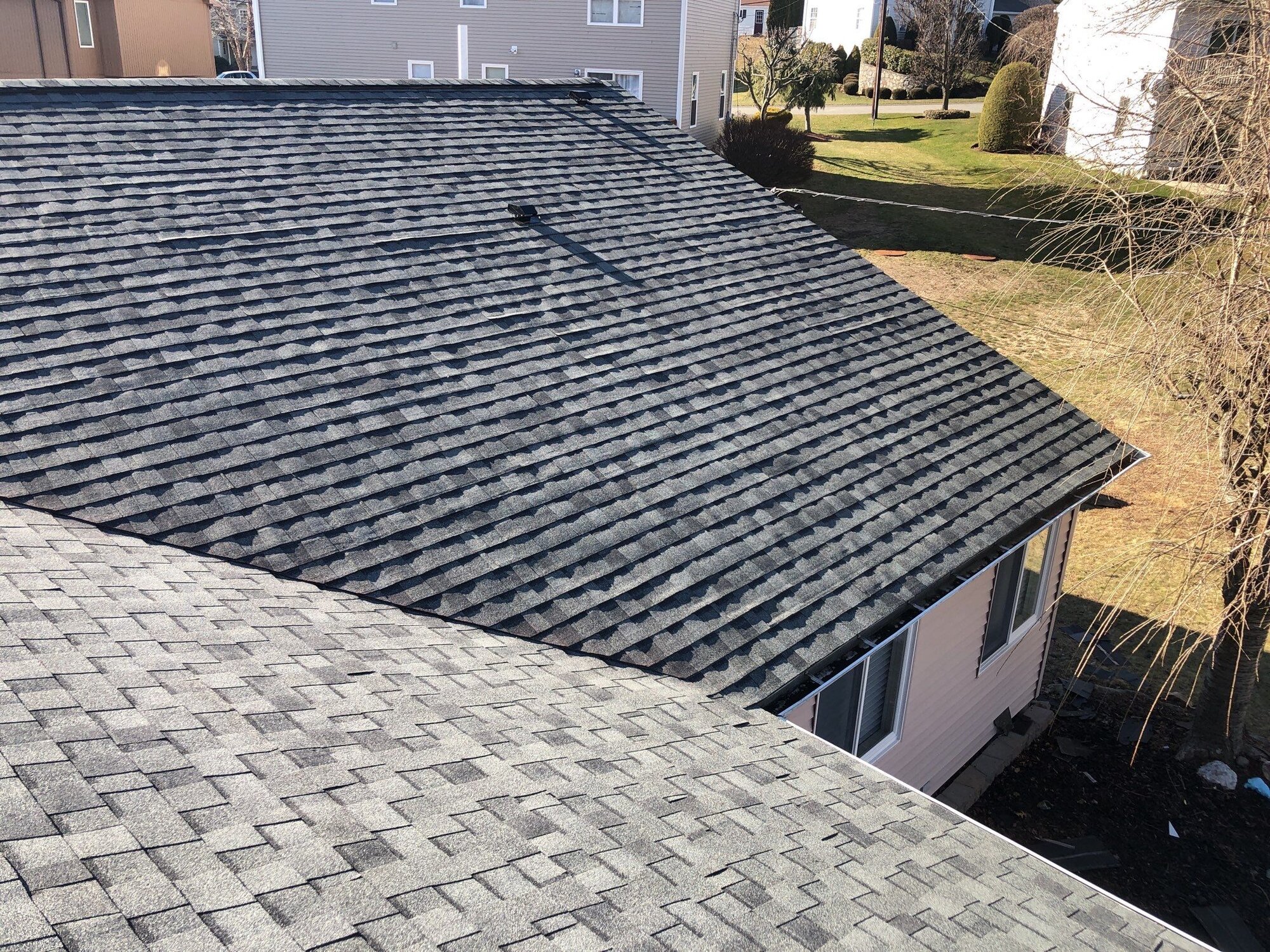 Balanced intake at the eaves completes the ventilation system