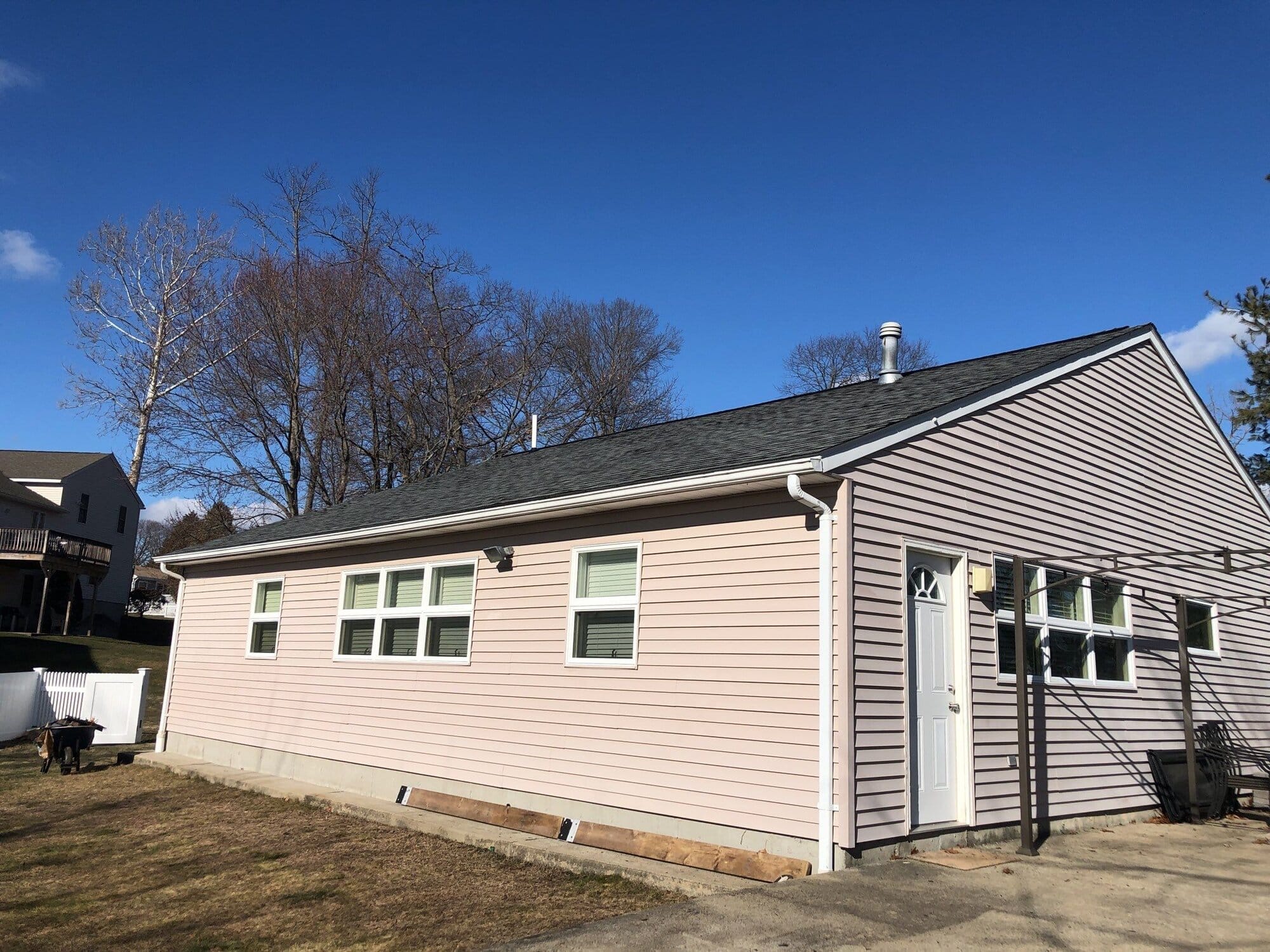 North Providence, RI Roof Replacement: A Granite Gray Roof Vented Against Winter Moisture and Ice Dams