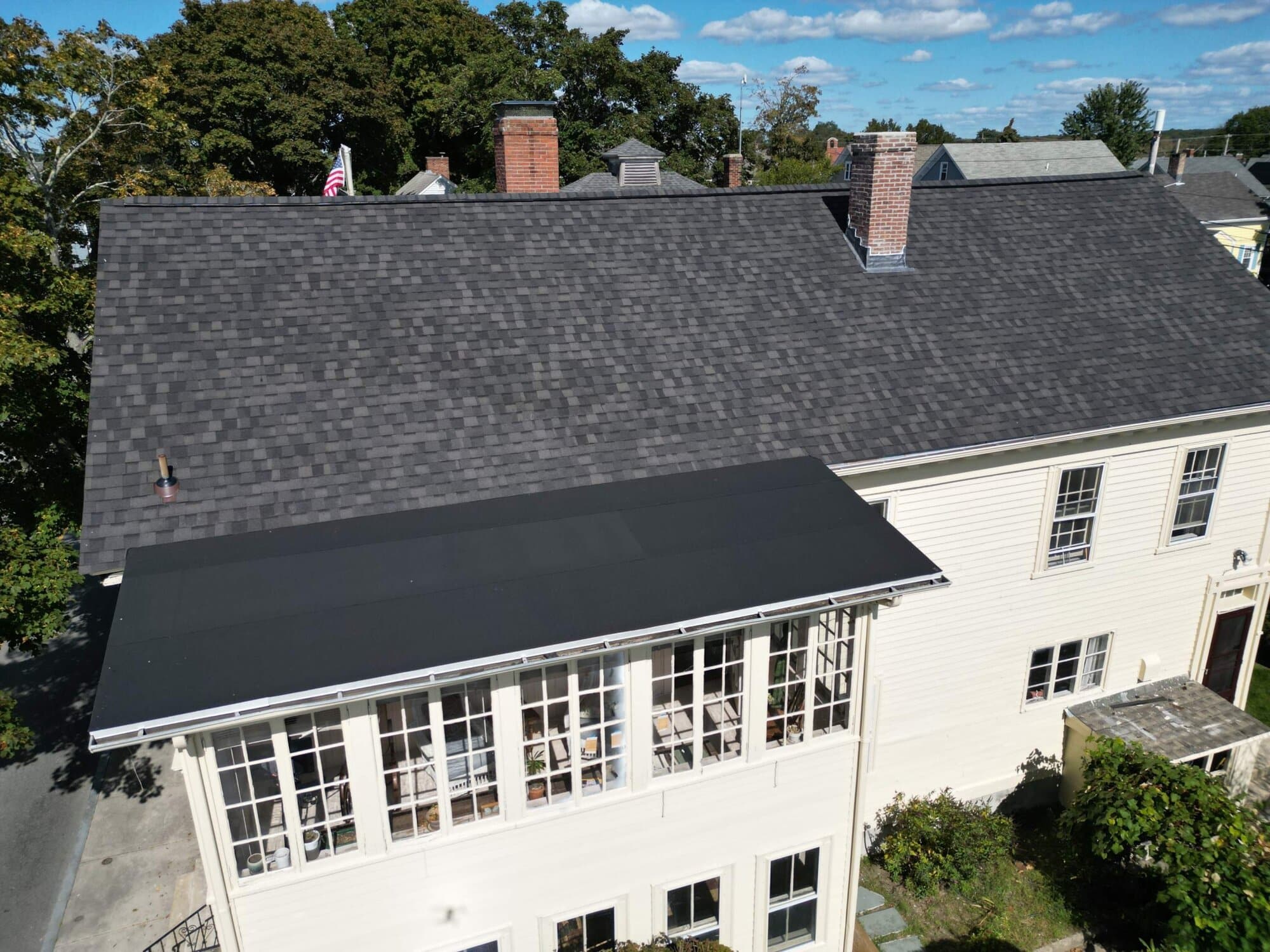 Balanced intake at the eaves completes the ventilation system