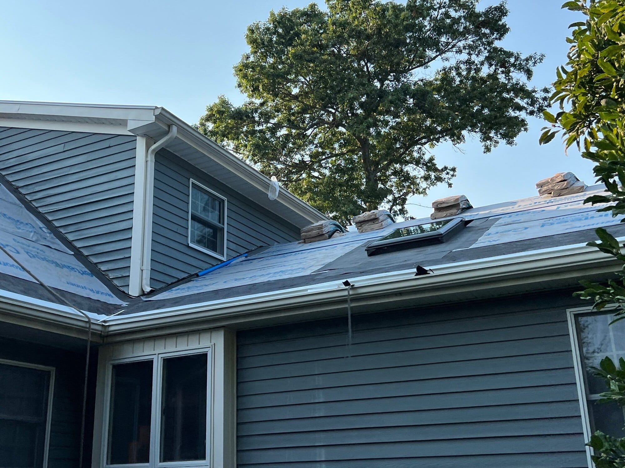 New skylight brings natural light into the finished roof