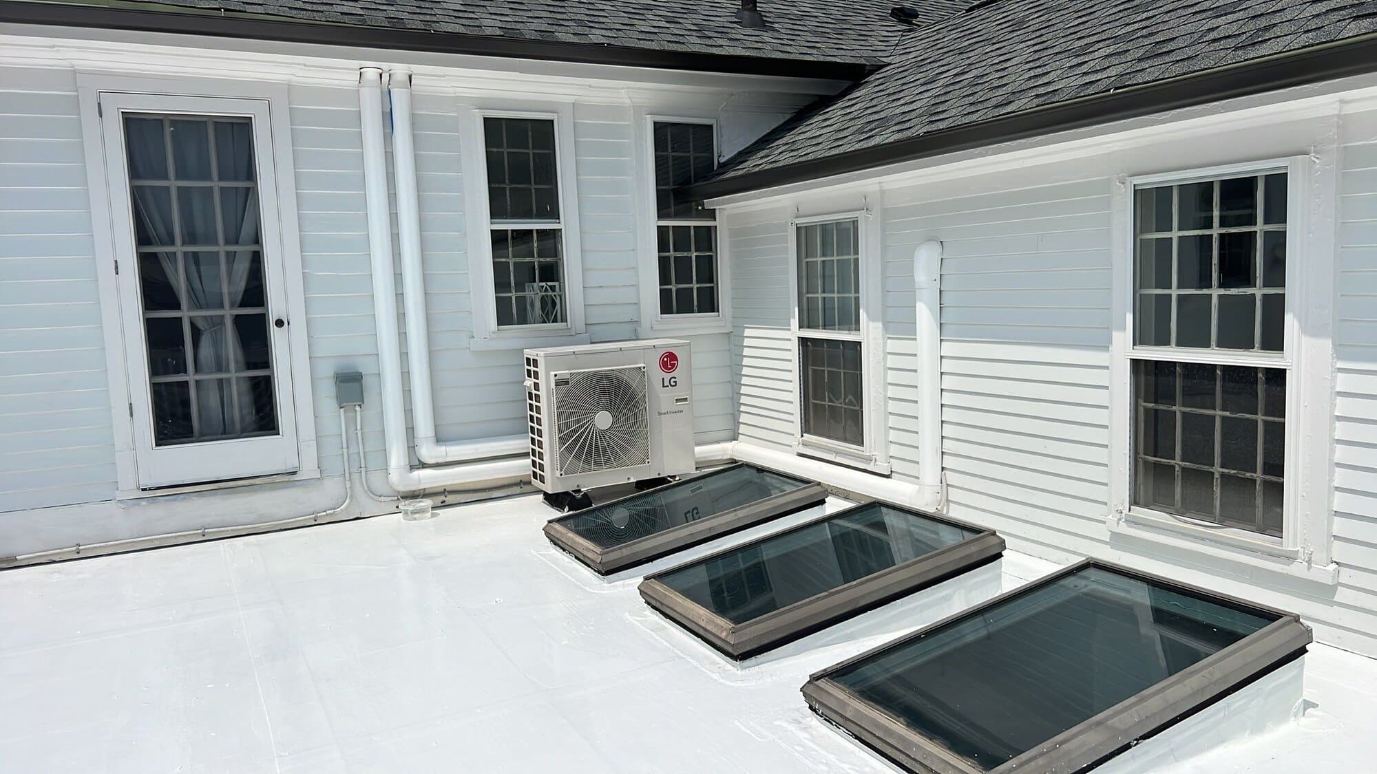 New skylight brings natural light into the finished roof