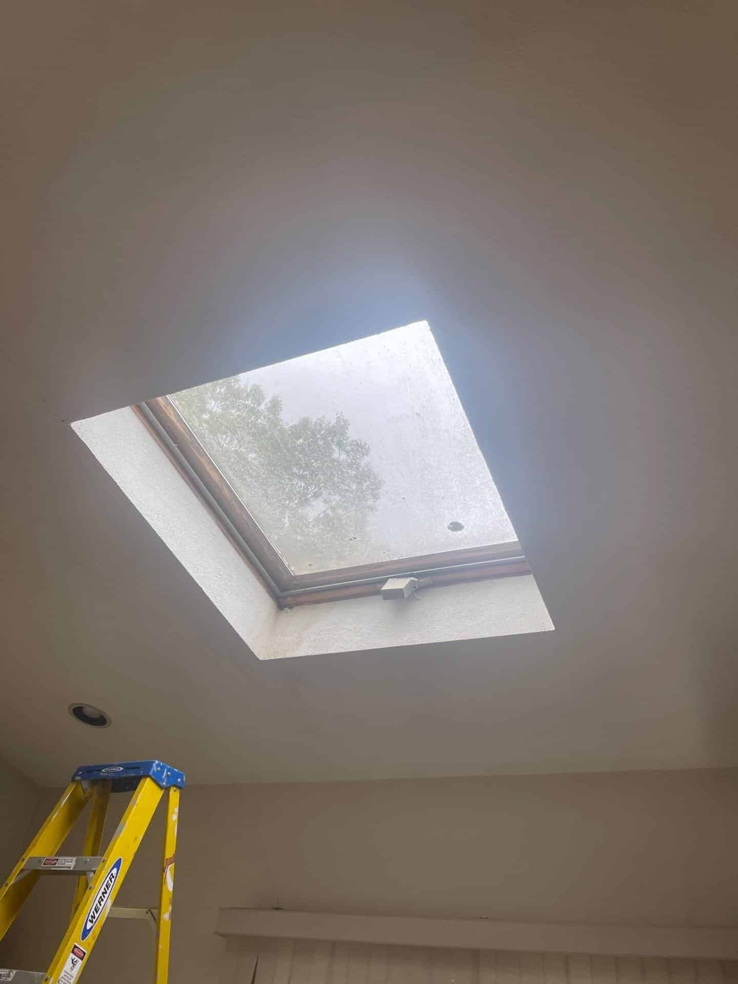 New skylight brings natural light into the finished roof