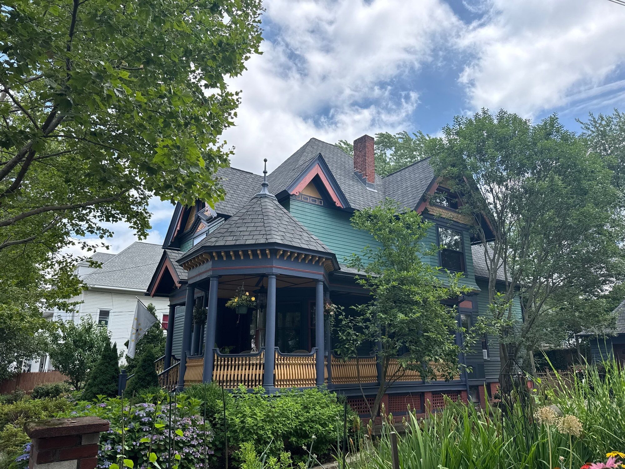 Providence Storm Damage Roof Restoration in Colonial Slate
