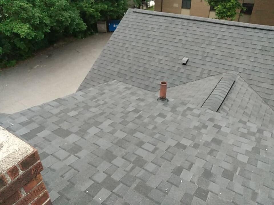 New roof with clean ridge and valley lines