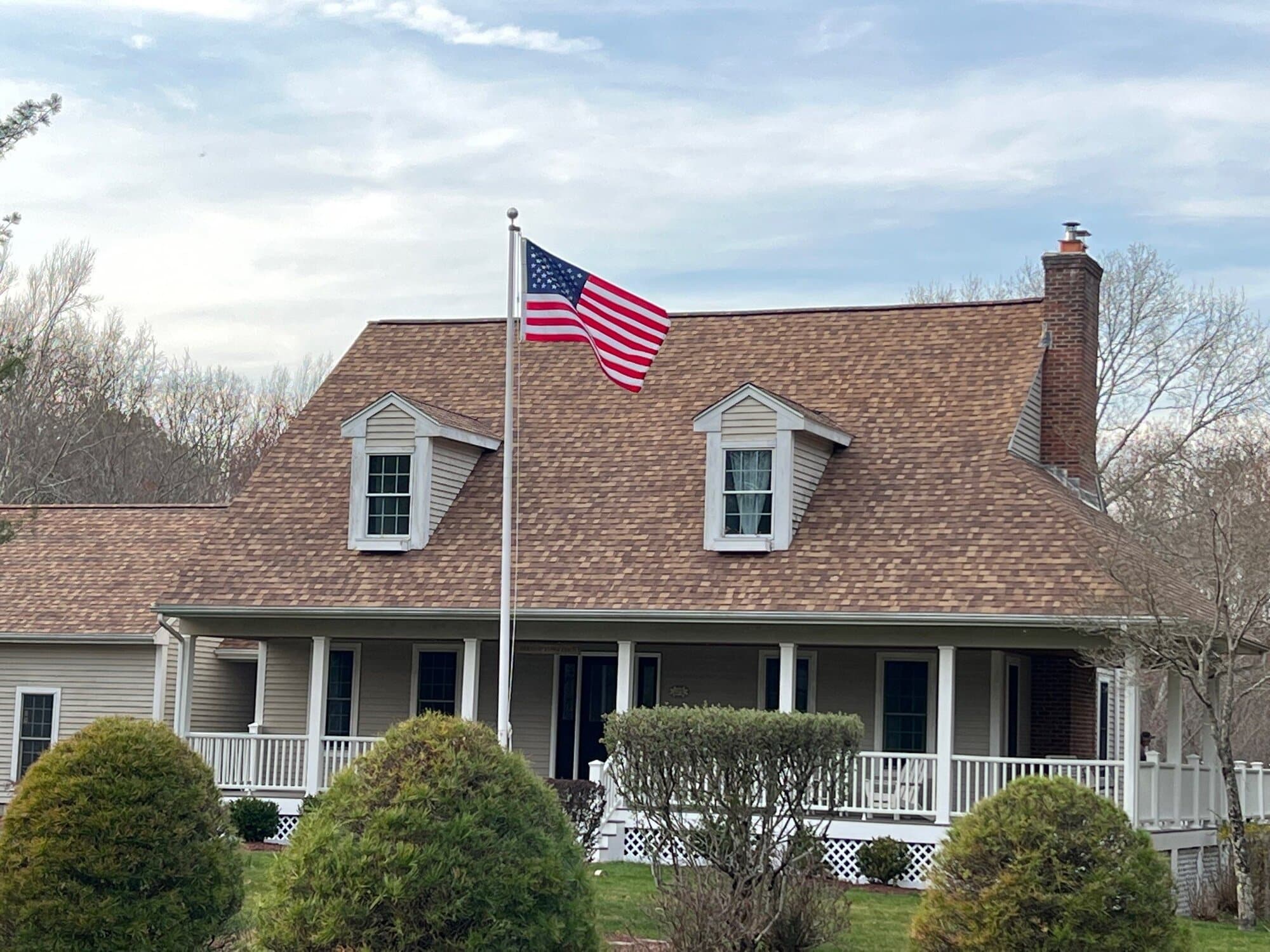 Resawn Shake Roof Replacement on a Richmond Cape, RI