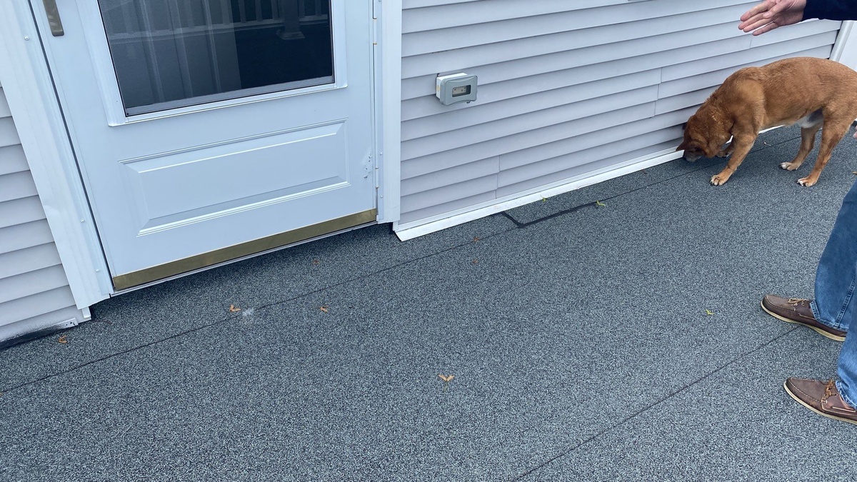 Wind damage insurance roof replacement in progress Jamestown RI
