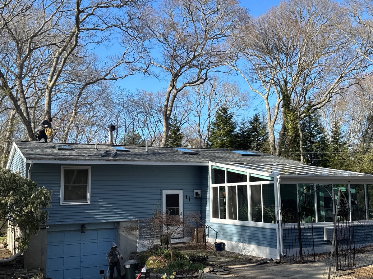 CertainTeed Landmark PRO Roof and VELUX Fixed Skylights in Kingston, RI